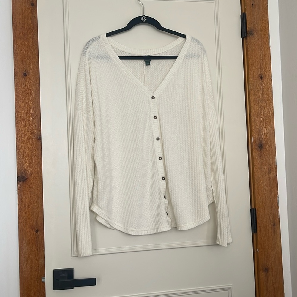 Waffle knit sweater